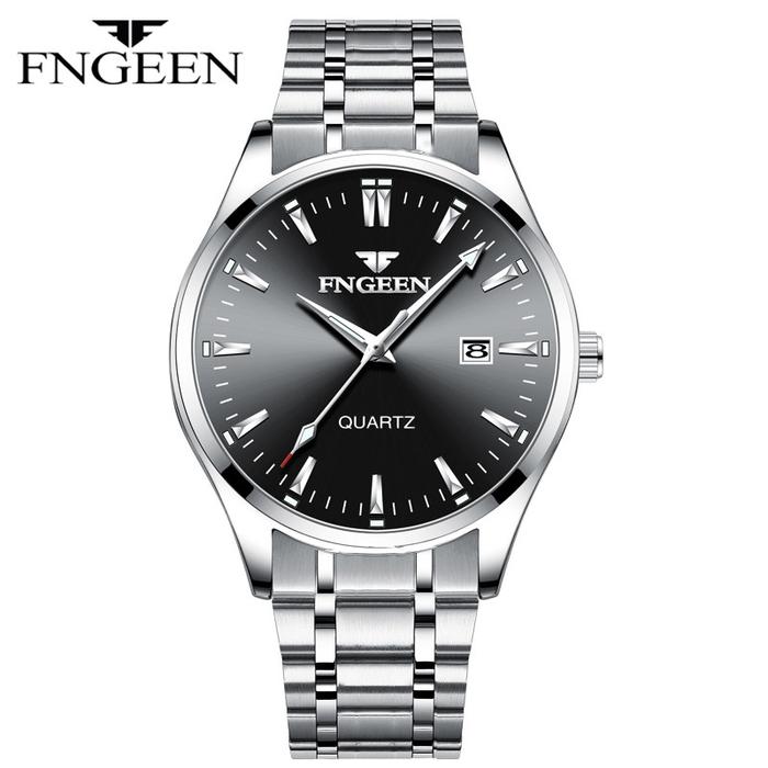 FNGEEN 2111 Jam Tangan Pria Fashion. Stainless Steel Quartz