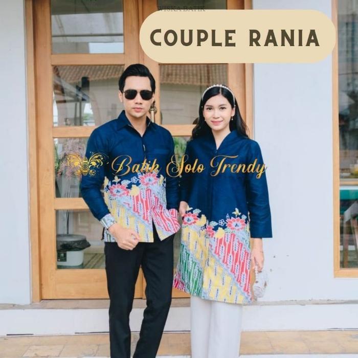 BAJU BATIK COUPLE RANIA SERAGAM TUNIK KEMEJA LAPIS FURING SARIMBIT