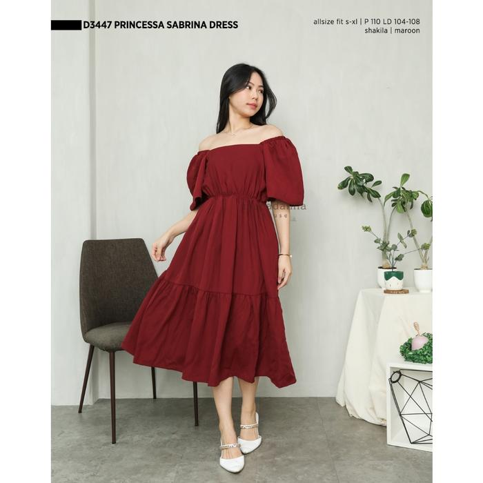 [xs)) D3447 Princessa Sabrina Dress - MACADAMIA HOUSE FASHION WANITA