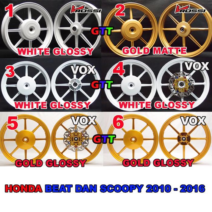 CG372 VELG VROSSI RACING HONDA BEAT, GENIO, SPACY, VARIO 110 DAN