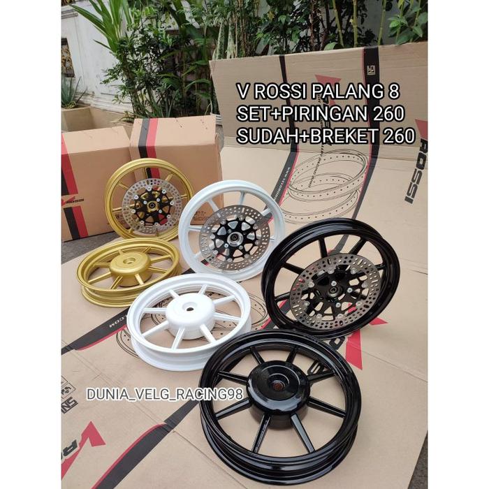 FA944 VELG/PELAK RACING V ROSSI MODEL PALANG 8 MOTOR BEAT KARBU/BEAT