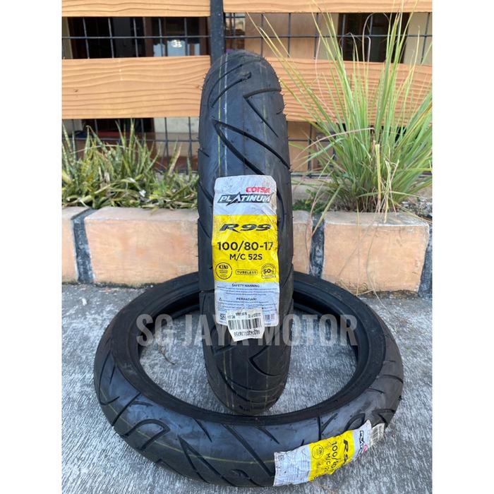 EW460 Ban Tubles Corsa Platinum R99 Ukuran 100/80-17 Ring 17 Untuk