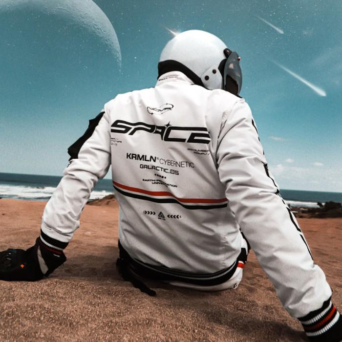 terbaru KREMLIN Bomber Jacket Space Putih - NOVA top