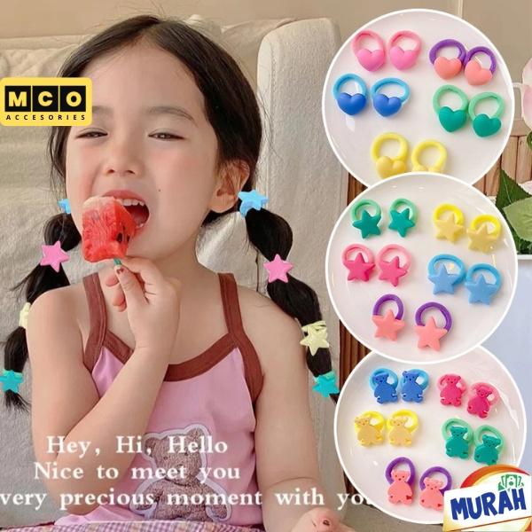 PALING MURAH Ikat Rambut Anak Karet Donat Mini Karakter Isi 10 Fashion