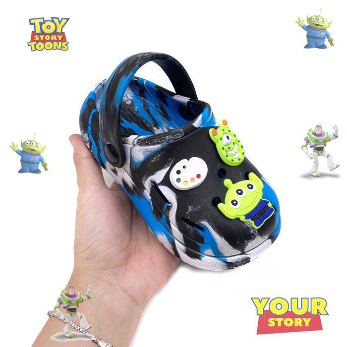 DISKON Sandal Baim Anak Stiker Toy Motif Loreng Lucu Kekinian Tali Bel