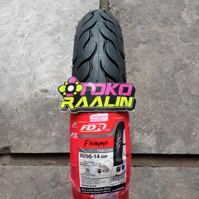 Ban Luar Ban Motor Tubles Fdr 14 80/90 80 90 14 Type Flemmo