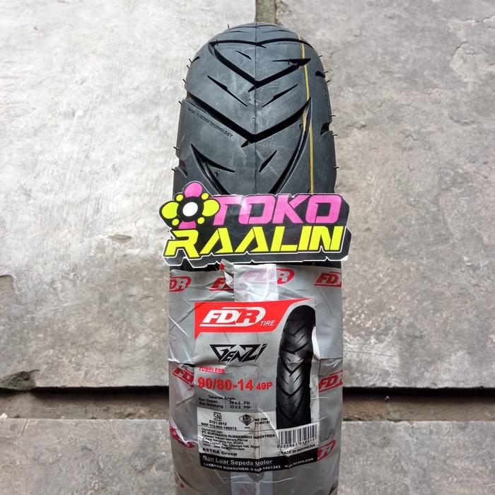 Ban Luar Ban Motor Fdr 14 90 80 80/90 14 Tubeless Tubless Type Genzi