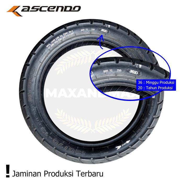 Ban Motor Ascendo 80/90-14 Pr001 Regina S1 Tubeless Ring 14