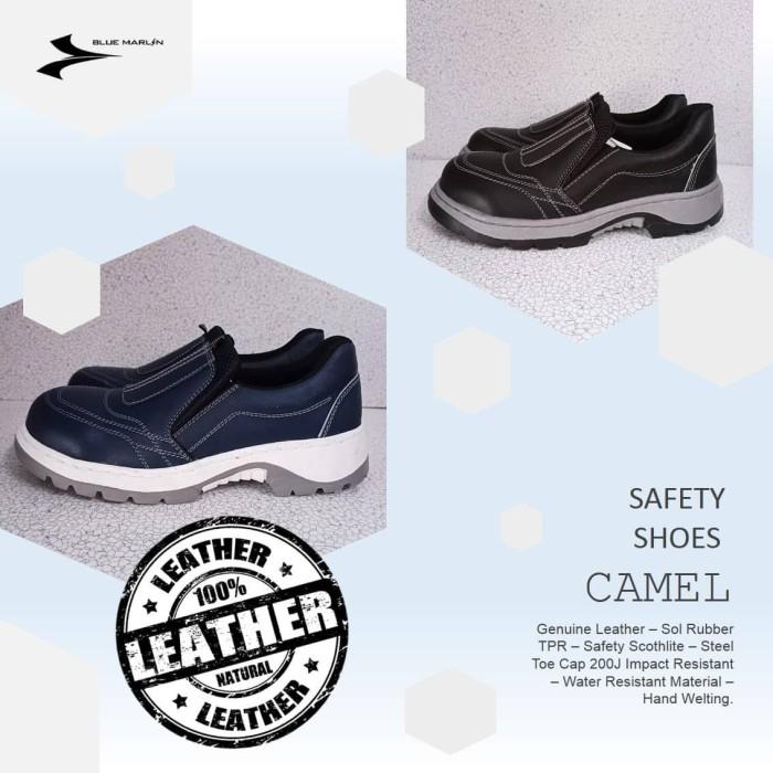 Sepatu Safety Blue Marlin Camel Original Kulit Asli Harga Murah