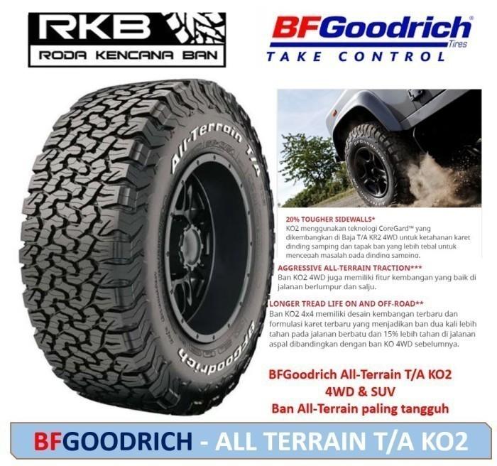 BFGoodrich ALL TERRAIN T/A KO2 Ukuran 33x12.5 R20 Ban Mobil 4WD 4x4