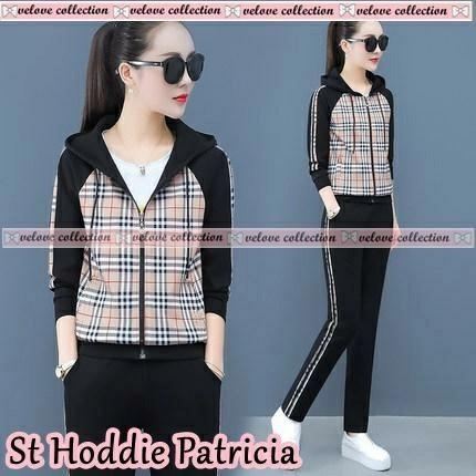 BAJU SETELAN WANITA DEWASA KEKINIAN CELANA SET TERBARU JAKET PATRICIA