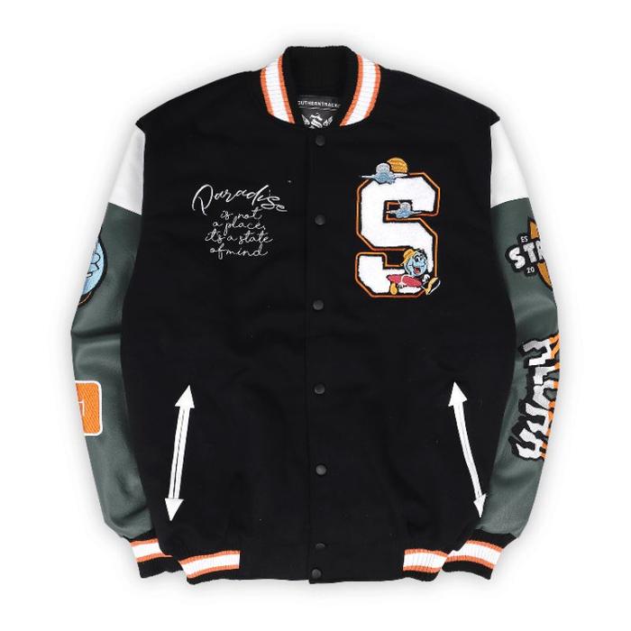 Jacket Varsity Paradise Southerntrack Jaket baseball pria wanita news