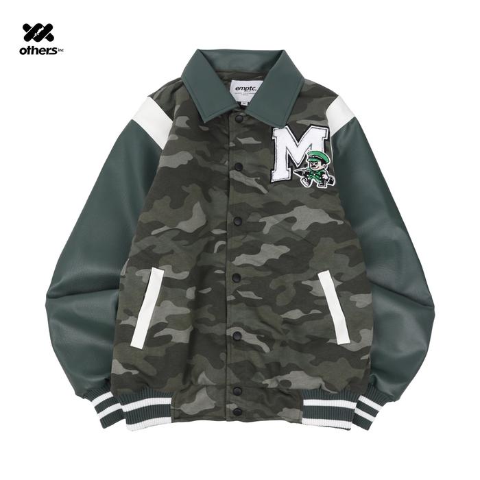 Jacket Varsity M Army Others Jaket baseball pria wanita news