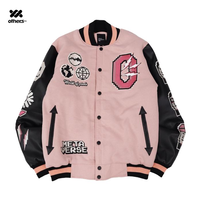 Jacket Varsity Metaverse Lavender Others Jaket baseball pria wanita