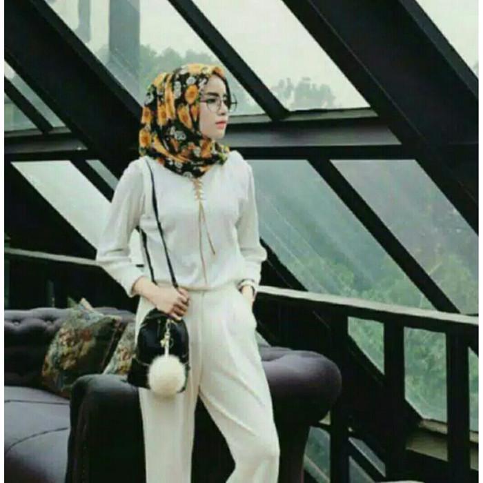 [Sweater rajut azzura bw VE]sweater wanita rajut putih