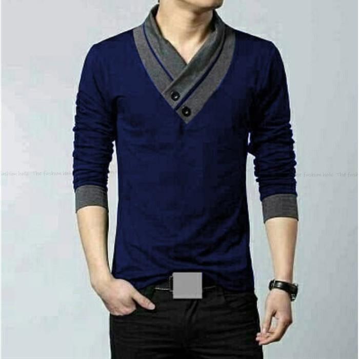 [Wonbin Top Navy VE]Sweater pria babytery navy