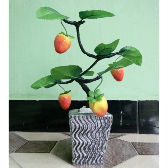 Laris Pohon bunga, pohon buah imitasi, dekorasi rumah, hiasan meja