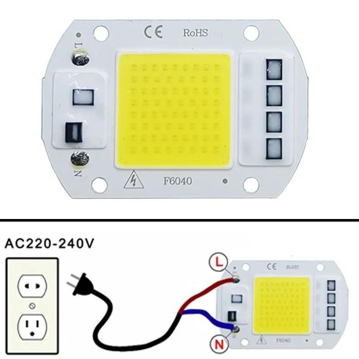 Dicari LED HPL 50W 220Volt Suku cadang Lampu sorot LED HPL COB 220V AC