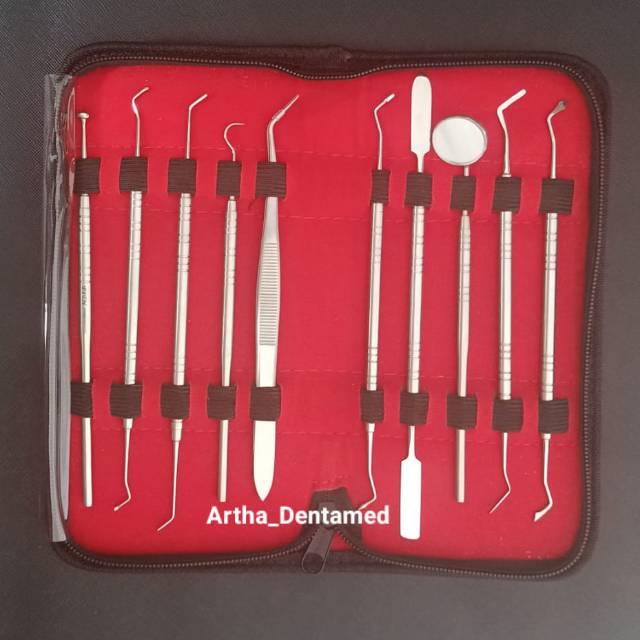 DIAGNOSTIC DIAGNOSTIK BASIC INSTRUMENT DASAR SET DENTAL 10 set