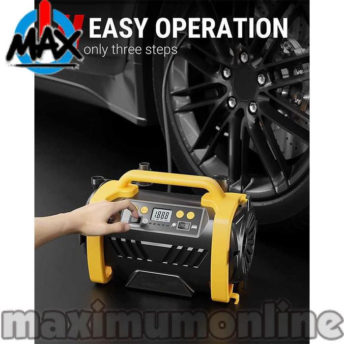 MAXON Pompa Ban Elektrik Digital Inflator Portable AC 110V DC 12V