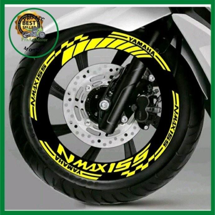 stiker velg sticker pelek NMAX 2015-2022 depan belakang efek nyala