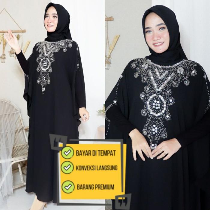 Kaftan Payet Pertiwi Kondangan Lebaran Gamis