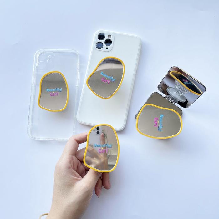 Creative Mirror Phone Stand Phone Bracket Lazy Desktop Phone Grip