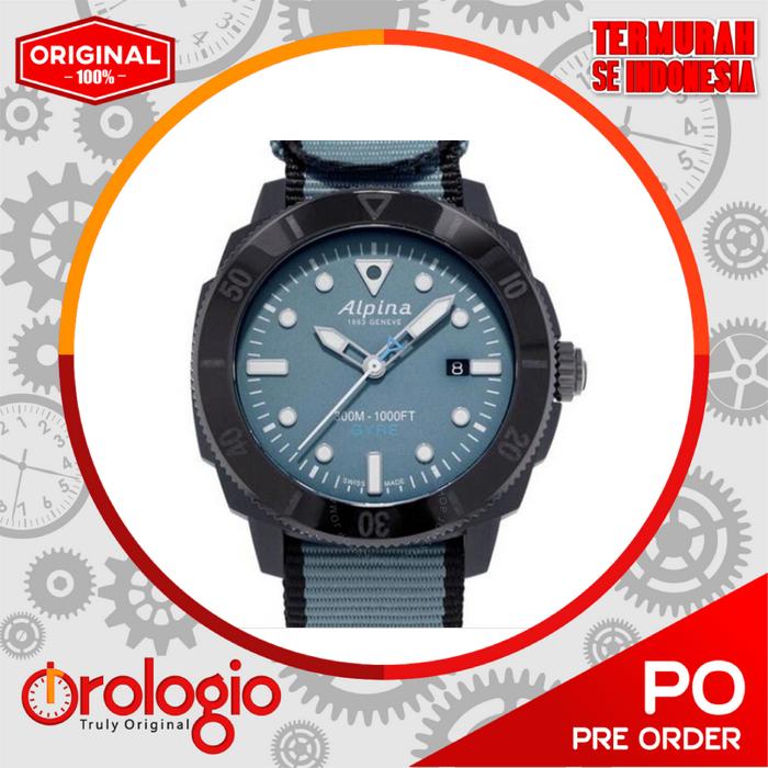 Jam Tangan ALPINA Seastrong Diver Automatic Blue Dial Men's No. AL-525LNB4VG6BLK