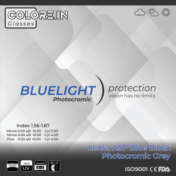 Colore.in Lensa ABR PGX Anti Radiasi Anti Blueray Photocromic Minus Pl