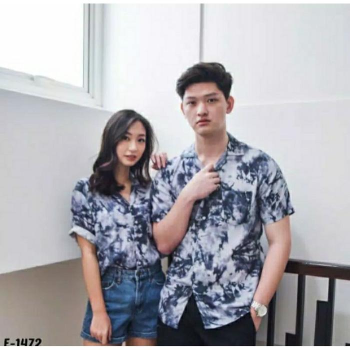 Couple kemeja Tie dye || Couple Kemeja Korea || Couple Motif Tie dye