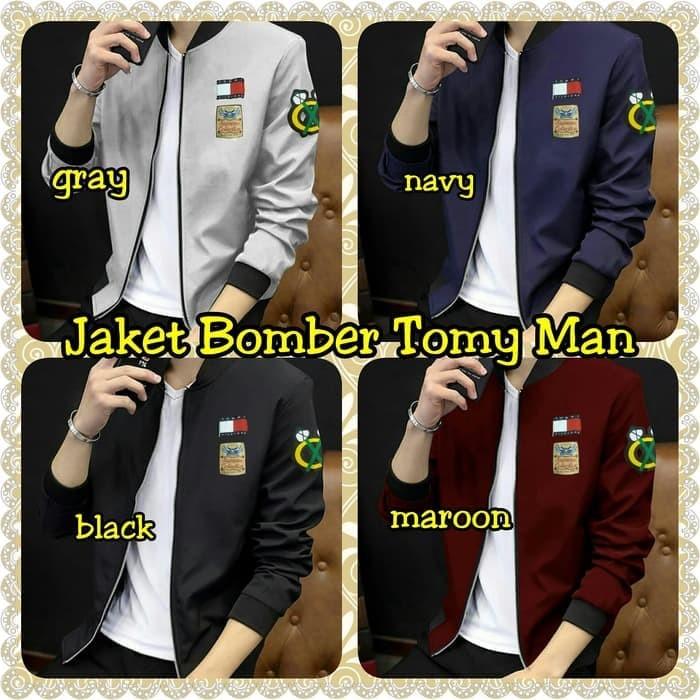 Jaket Pria / Hoodie Cowok Pakaian Jaket Bomber Tomy Man