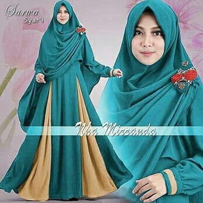 Baju Muslim wanita Gamis Muslimah Syari.Bergo Nha Miranda Sarwa Tosca