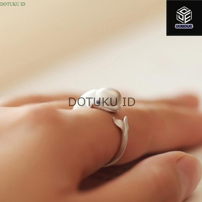 Cincin Wanita Desain Beluga Gaya Casual Untuk Pestahadiah