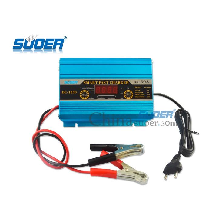 CAS CHARGER AKI OTOMATIS 30A 30 A SUOER Smart Fast Accu Charger