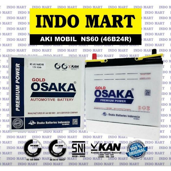 Aki Mobil NS60 46B24R Avanza Rush Grand Max Carry APV L-300 ORIGINAL