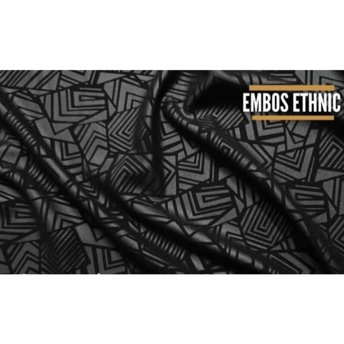 Terlaris kain embos ethnic || kain abaya embos motif etnik || wolfis
