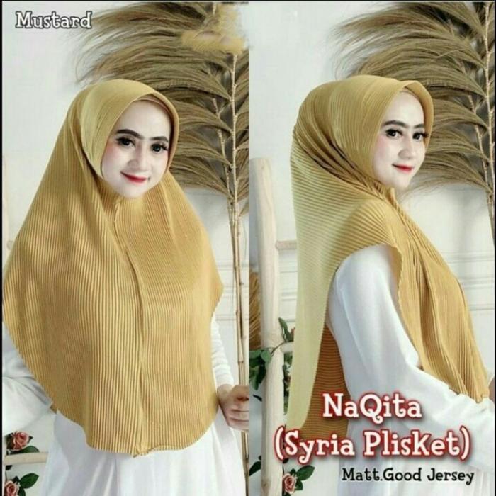 Terlaris Jilbab Instan Plisket DAILY AUREL Jersey Super Premium