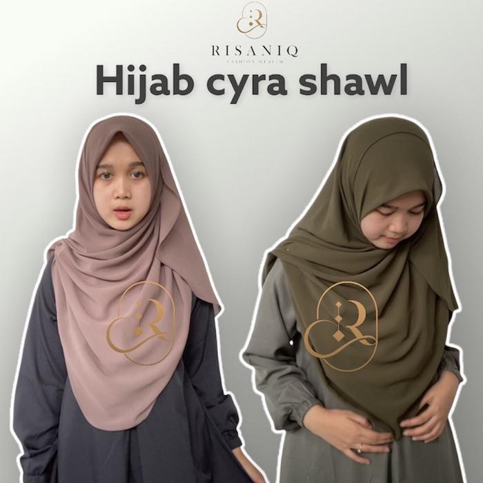 Terlaris RISANIQ Hijab Cyra Shawl model Malaysia Premium Terjangkau