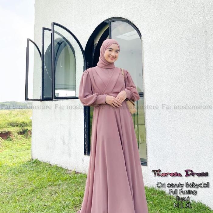 Terlaris GAUDY MAXY CERUTY DRESS FREE BELT || GAMIS CERUTY JUMBO MEWAH