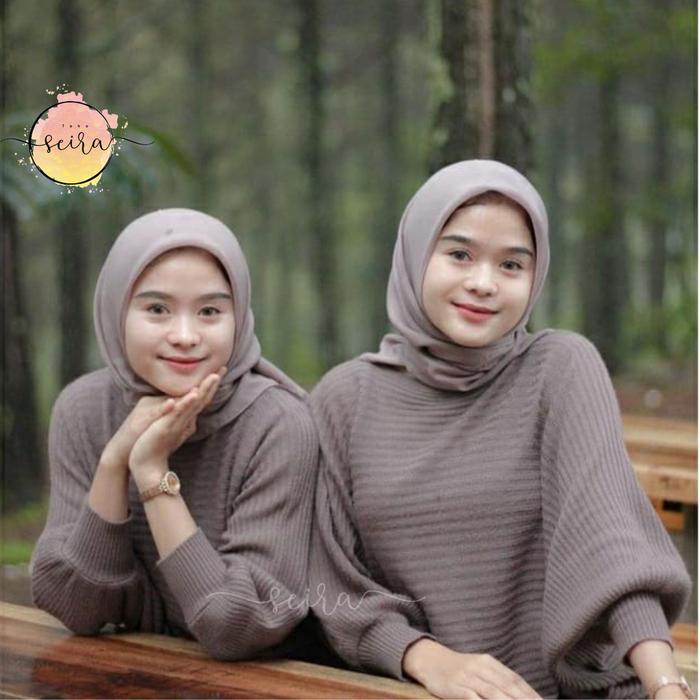 Terlaris [BISA COD] Betwing Prily / Batwing Prily Rajut / Blouse Baju