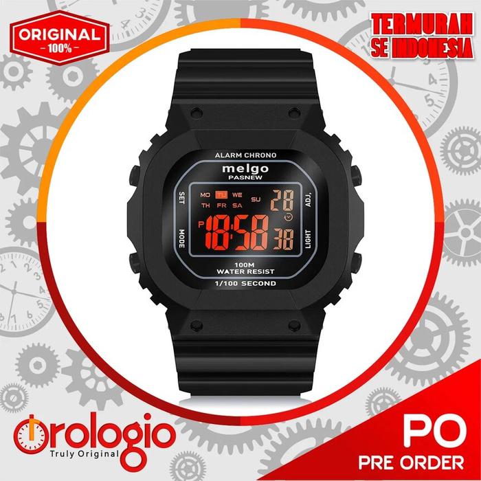 PASNEW Watch LED Sports Waterproof Student Watch 497-Black