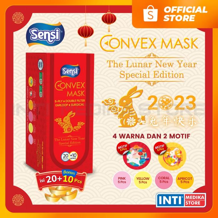 SENSI - Convex Mask 4 Ply SPESIAL IMLEK Masker Earloop 3D Model KF94