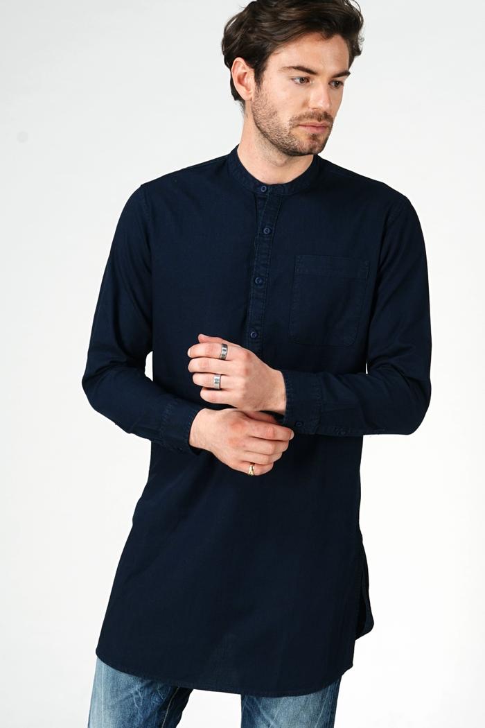 Bombboogie Kemeja Pria Long Pragma Dark Blue Koko Regular 24650B2DL