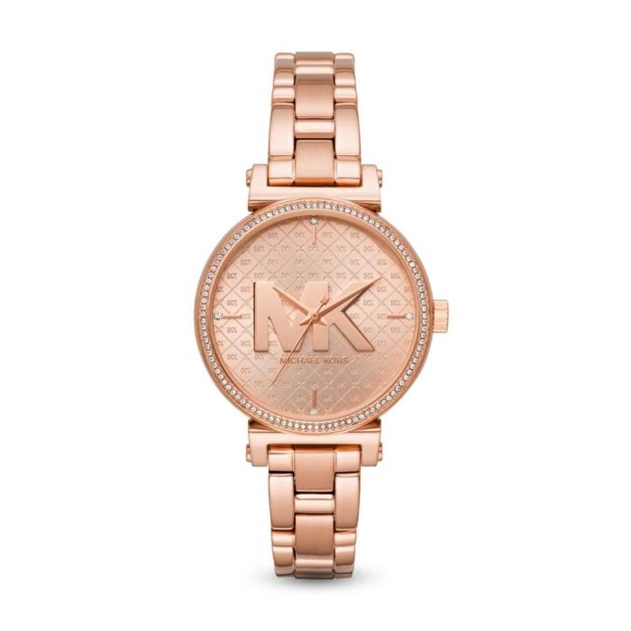 Jam Branded ori ladies rosegold watch stainless MK4335