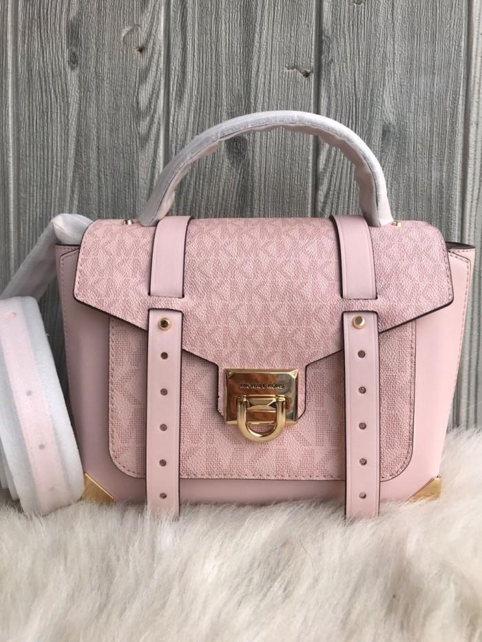 Tas branded ori MK Manhattan Medium Satchel Powder blush