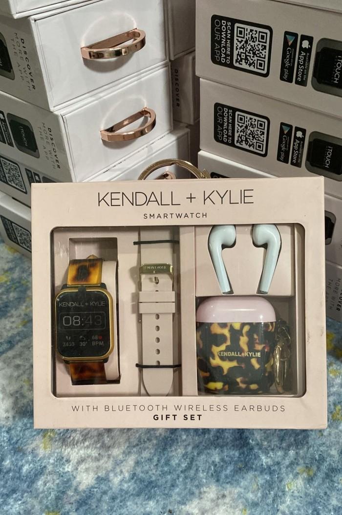 Jam kendall kylie smartwatch pink leopard gold set earb