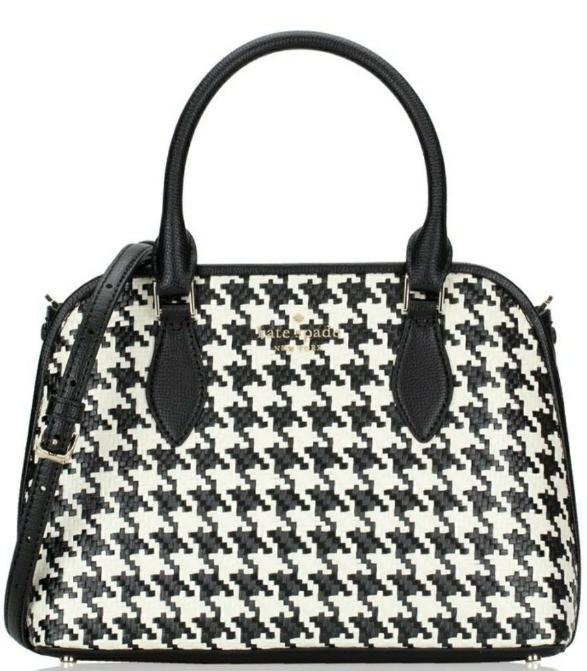 tas BRANDED ORI ks bag darcy houndstooth small satchel black multi