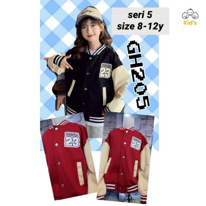 Jaket Baseball Korea Anak Perempuan Impor GH205