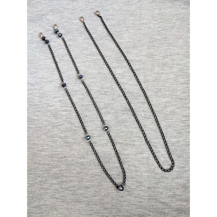 Kalung Masker Rantai Hitam Couple / Kalung Masker Pasangan