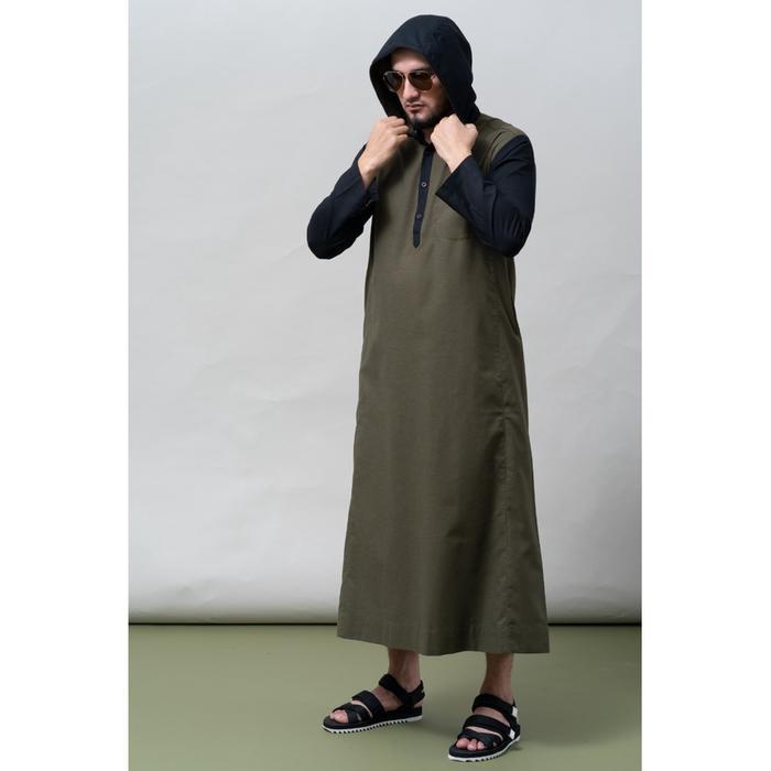 Jubah Jubba Hoodie Samase R030P baju gamis pria muslim oversize